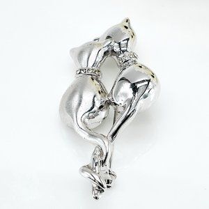 Vintage Brooch, Cat Pin, Gifts for Cat Lovers, Vintage Costume Jewelry